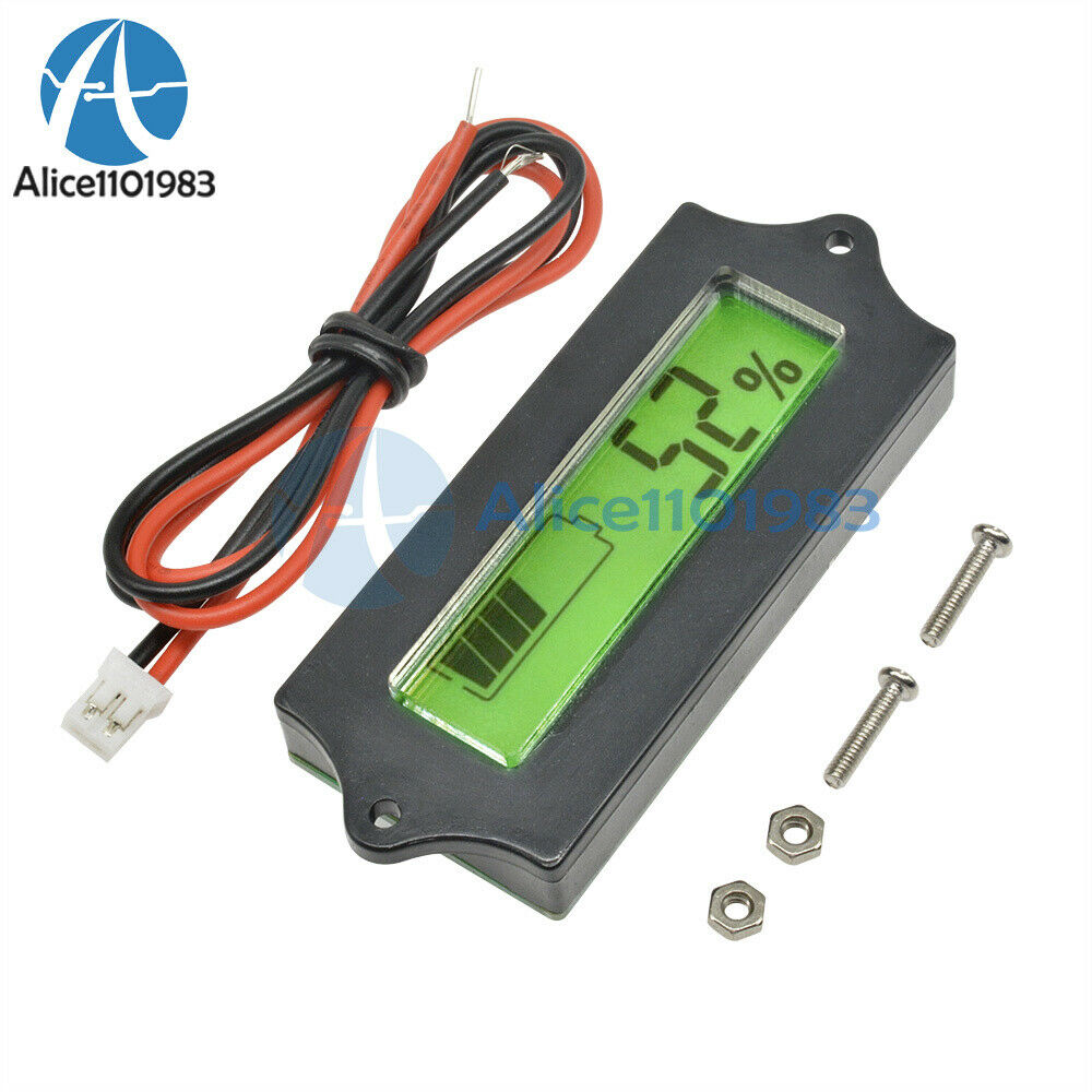 24V 1*LCD Indicator Lead-acid LiPo Battery Power Capacity Tester/Monitor/Checker