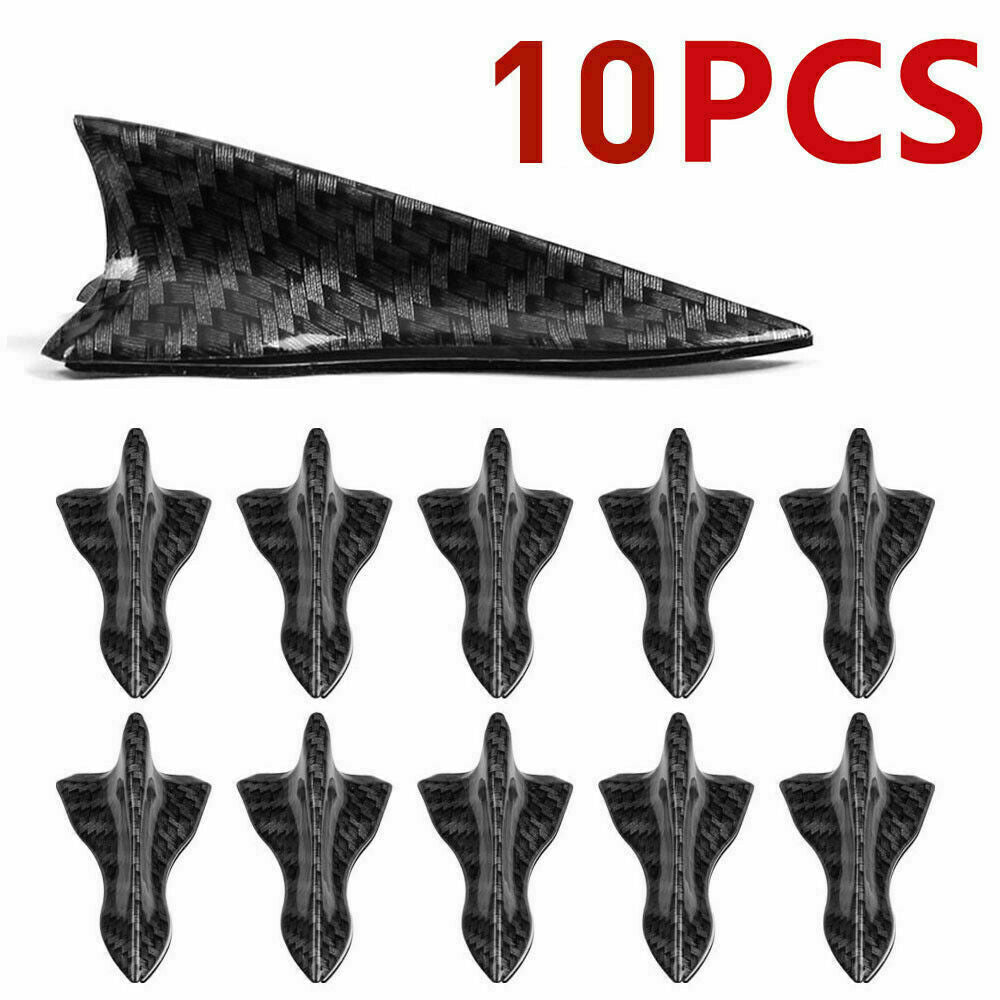 10x Car Rear Bumper Spoiler Curved Shark Fin Lip Diffuser Protector Universal US