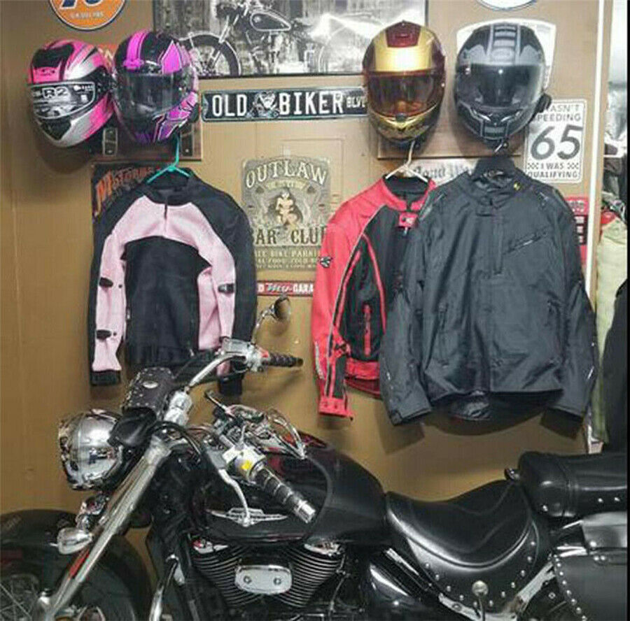 3pc Motorcycle Helmet Holder Hanger Rack Wall Mounted Hook for Hat Cap Helmet