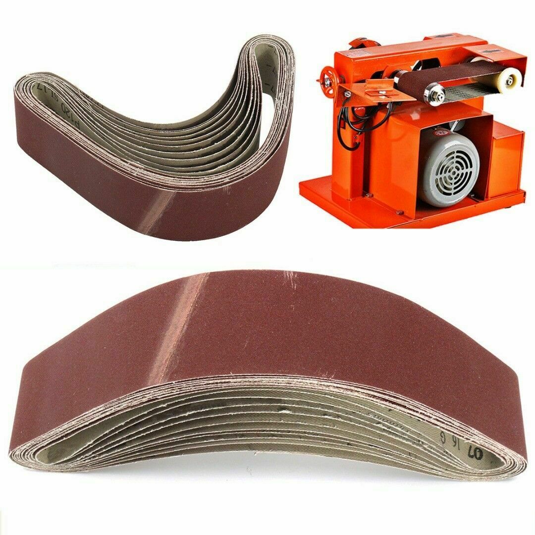 10pcs 2"x 27" Sanding Abrasive Belts 60/120/150/240 Grit For Sander Grinding