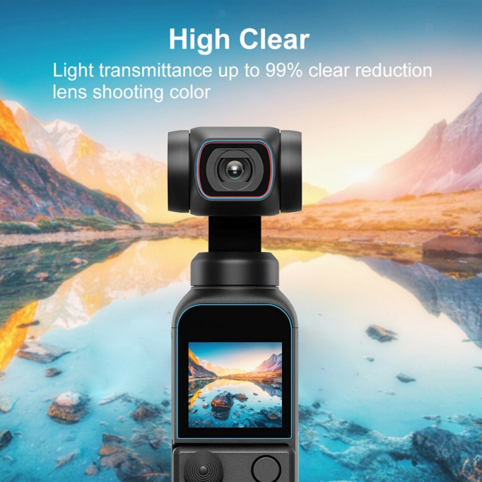 Screen Protector for DJI Pocket 2, 9H Hardness Tempered Glass Screen Protector +