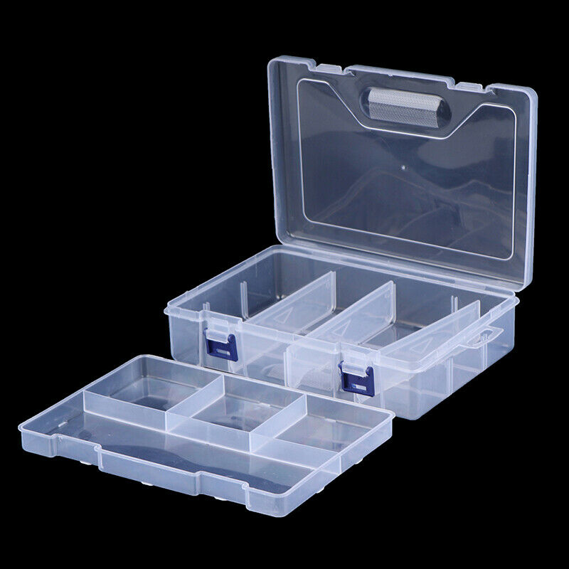 8 Cells Double layer Plastic Storage Box Jewellery Earring Beads Case Contai Qx