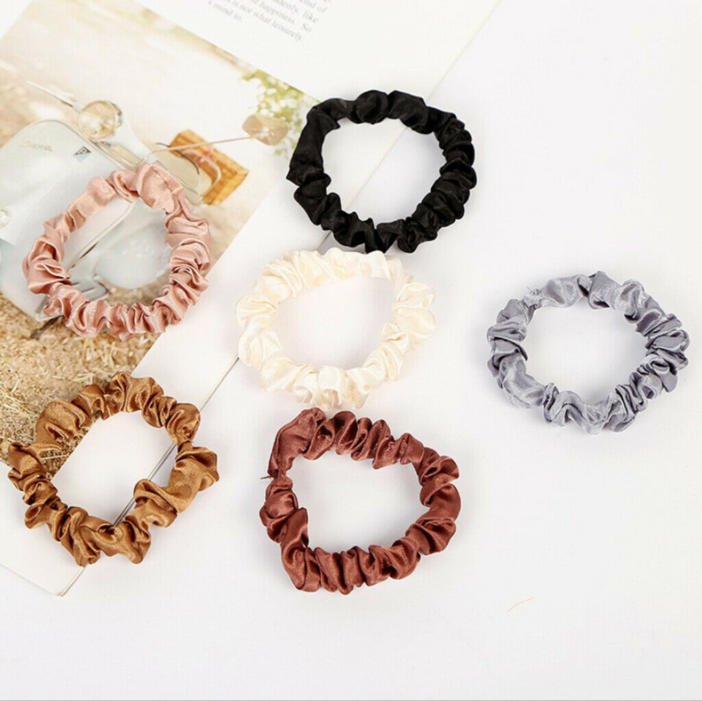 6pack Women Hair Scrunchies Rubber Hair Band Hair Ties Bow Hair Accessories