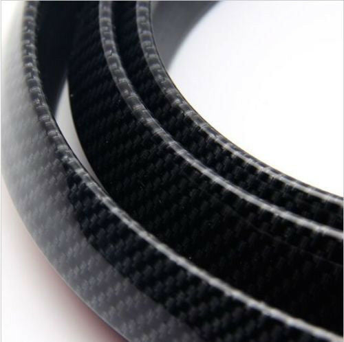 Black 2.5M Car Front Bumper Lip Splitter Spoiler Skirt Carbon Fiber Protector
