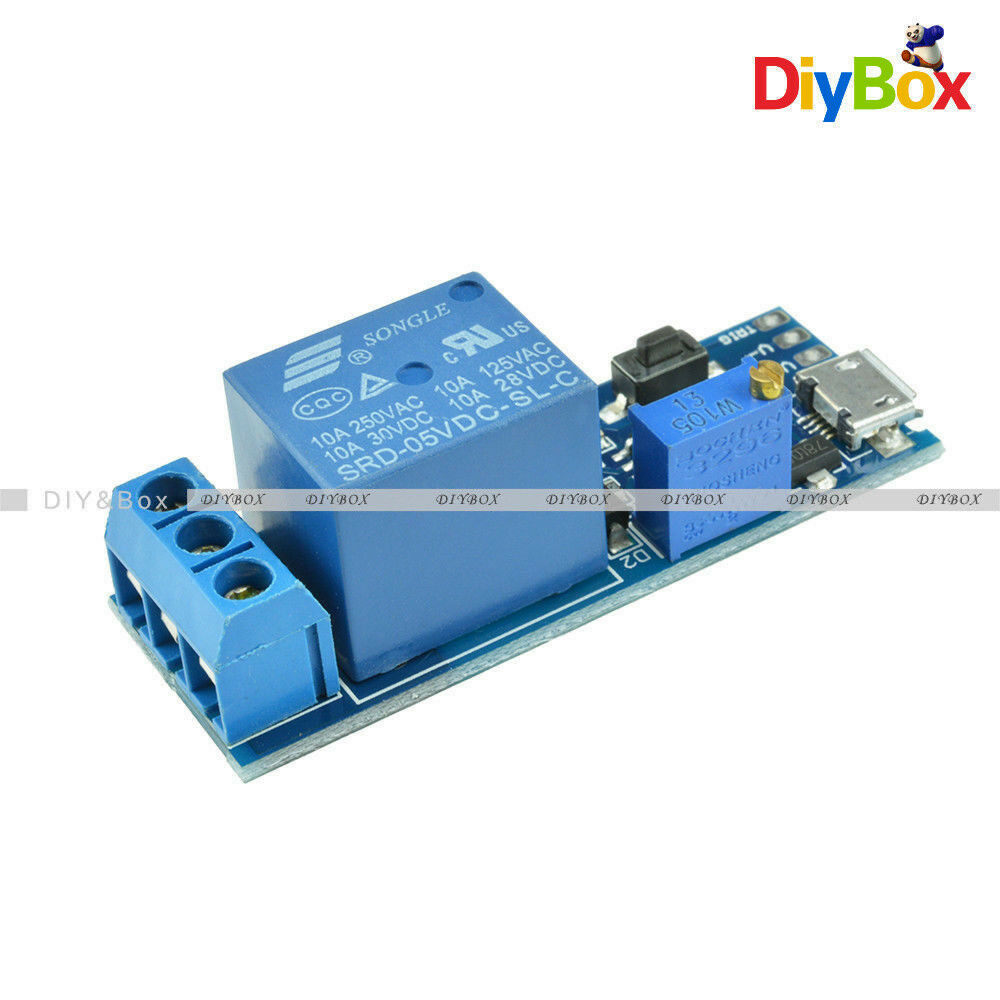 5V-30V Micro USB Power Delay Relay Timer Control Trigger Delay Switch Module