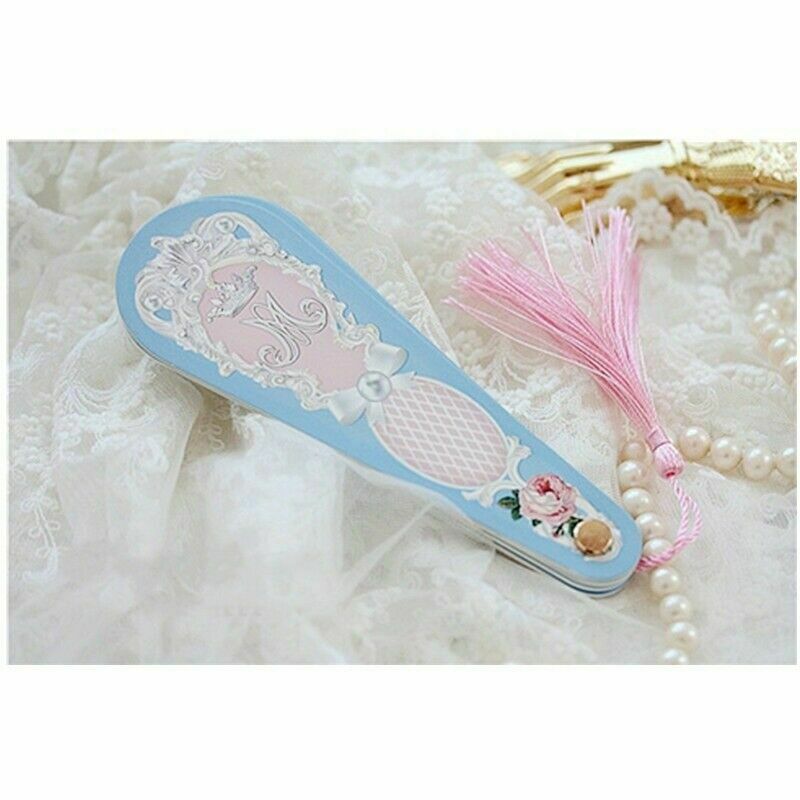 Women Lolita Hand Fan Folding Paper Queen Mary Floral Victoria Tassel Party NR9