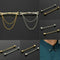 2 Pieces Barbell Pin Collar Lapel Tie Bar Mens Wedding Stick Clip