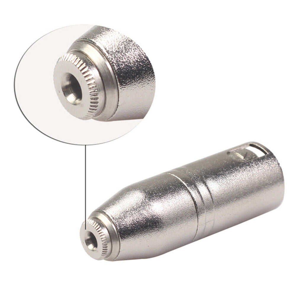 Alloy 3.5mm XLR 3-Pin Female to XLR 3-Pin Male SA533 54x18mm 0.71x2.13 inch