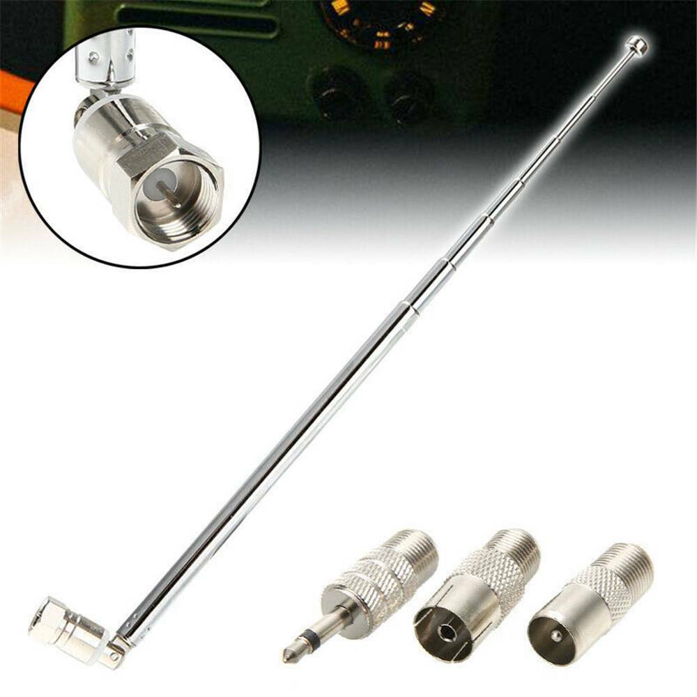1xTelescopic FM Aerial Antenna Indoor for TV FM AM Radio Home Stereo Receiver AV