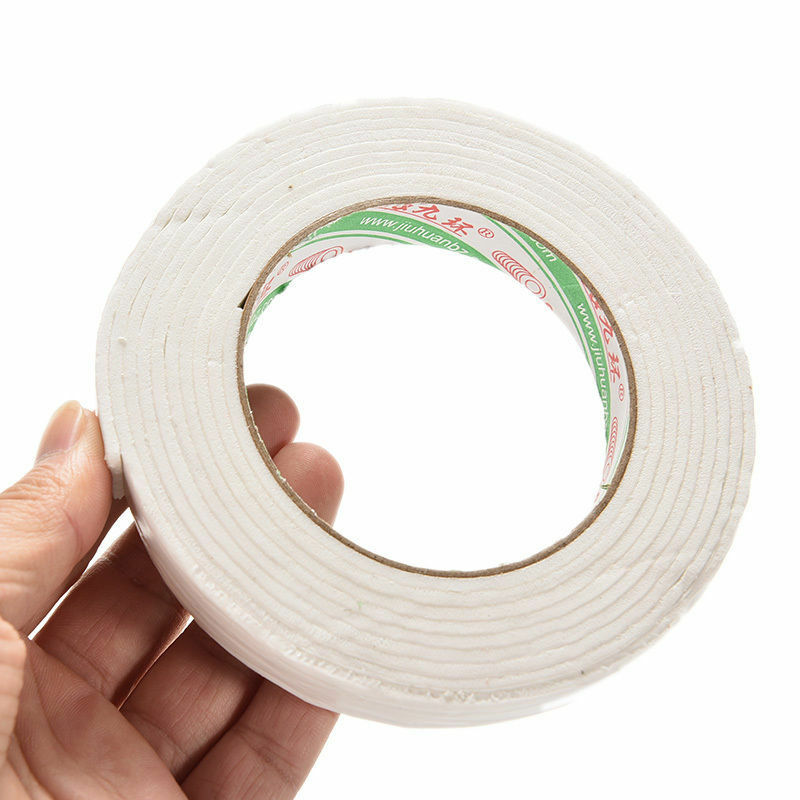 Double Sided White Foam Tape Roll Adhesive Super Strong easy .l8