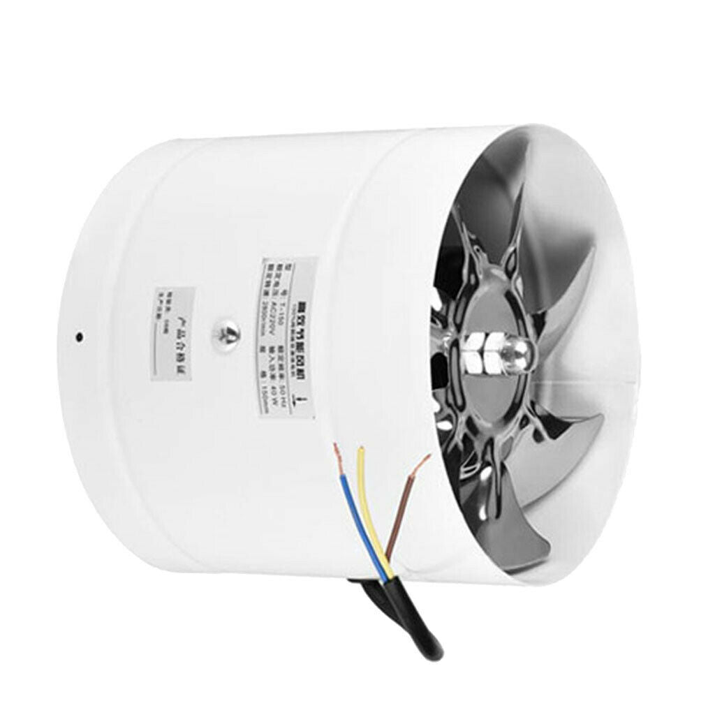White ABS Inline Blower Vent Fan Boat Bilge Ventilation Venting Exhaust