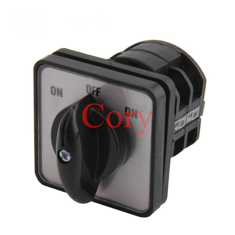 1PCS Rotary Changeover Switch ON-OFF-ON 3 Position 10 screw Terminals 220V 2.2kw