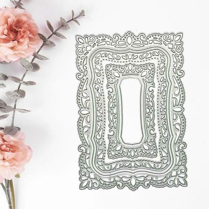 Rectangle Mirror Metal Cutting Dies Stencil DIY Scrapbooking Album Paper Card