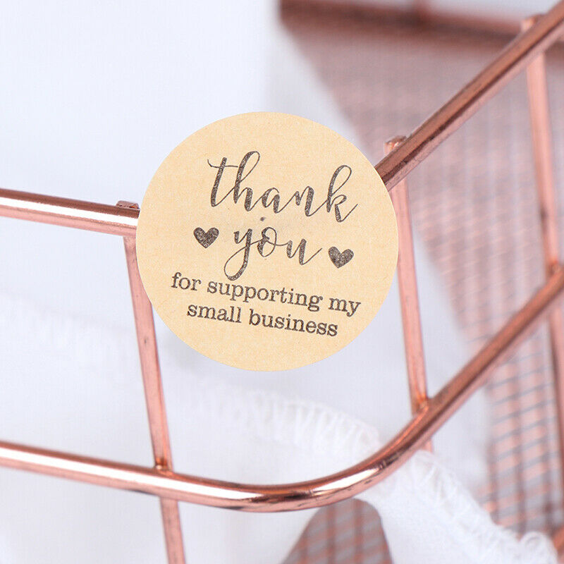500PCs/roll Handmade Thank You Stickers Paper Label  Round Stationery Dec.l8