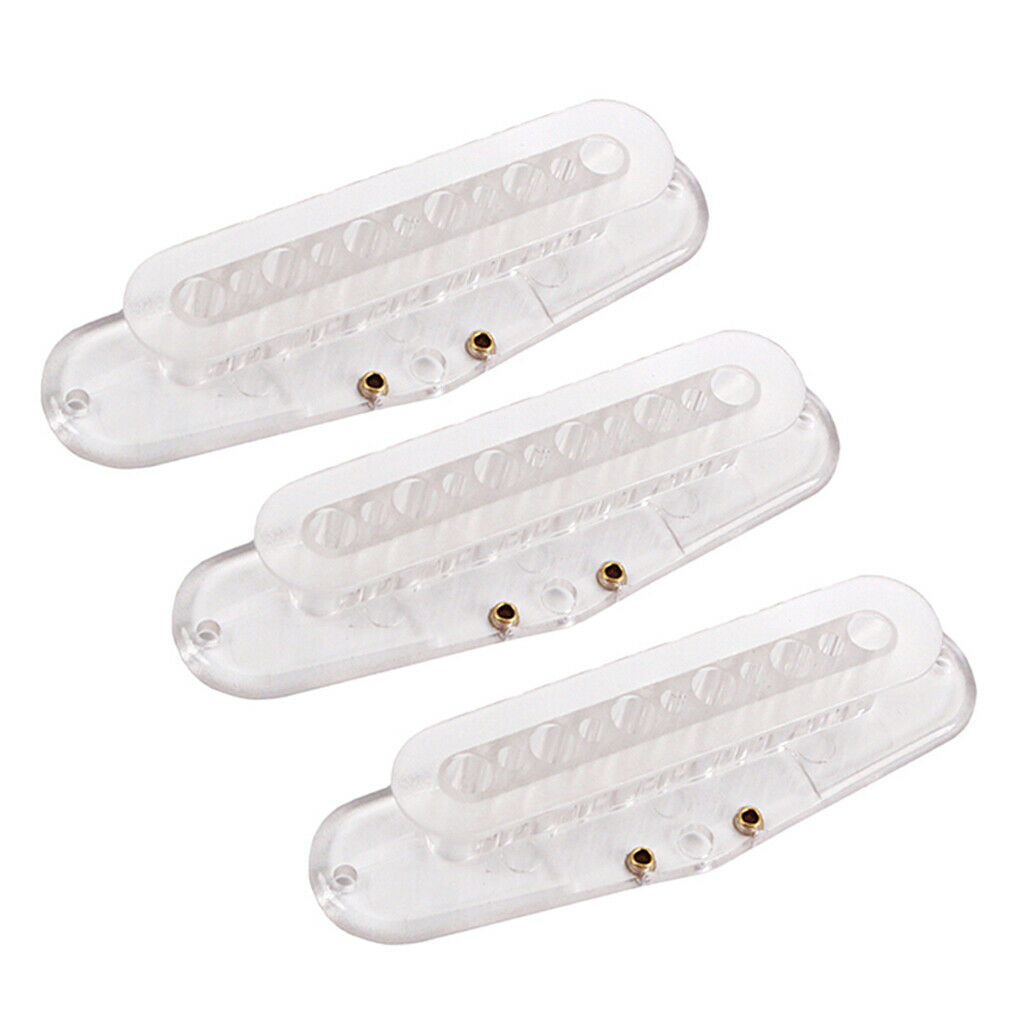 3Pcs Plastic Electric Guitar Neck/Middle Pickup Bobbin 50mm Pole Spacing DIY