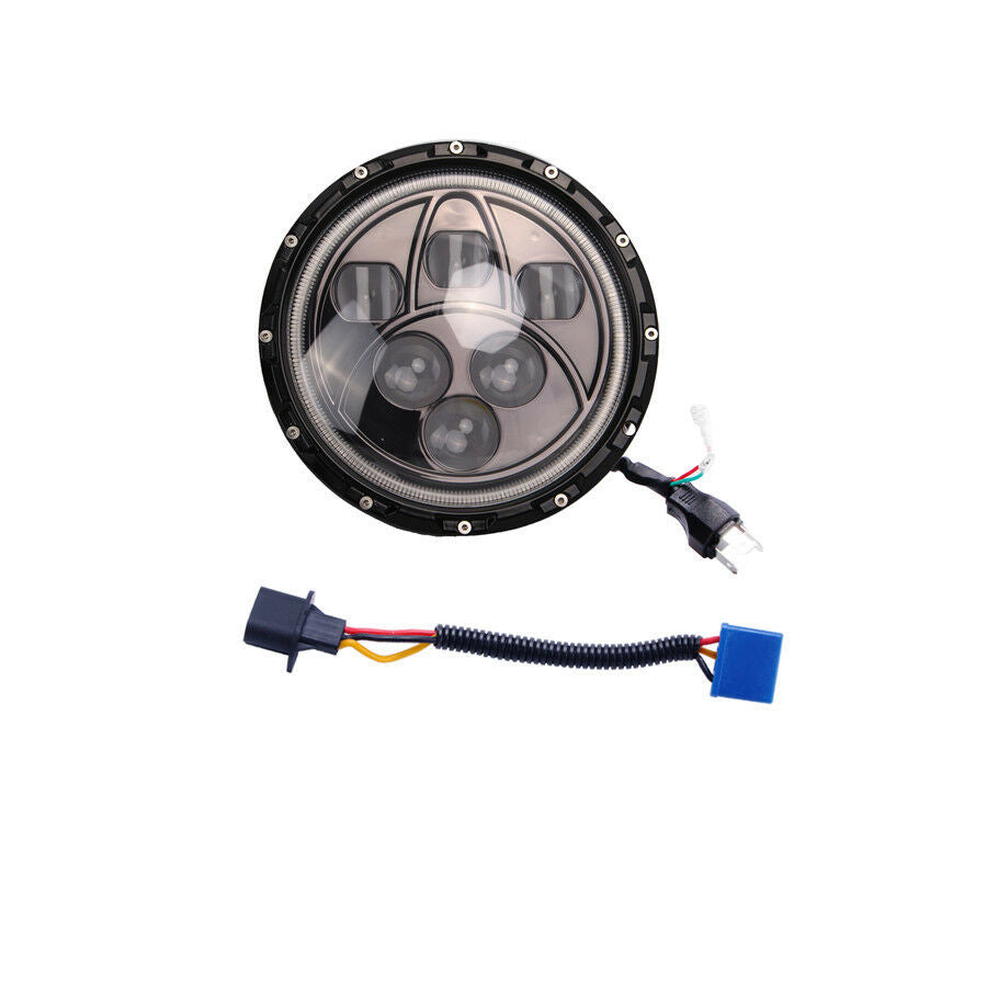 1x 7" 60W Led Headlight Hi/Low Beam Headlamp Light For Jeep Wrangler TJ/LJ/CJ/JK