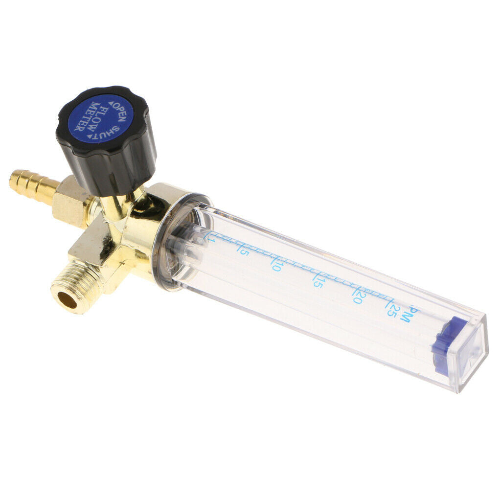 1/4PT Argon CO2 Gas Flow Meter Inlet Connector for Mig Tig Welder Welding Gauge