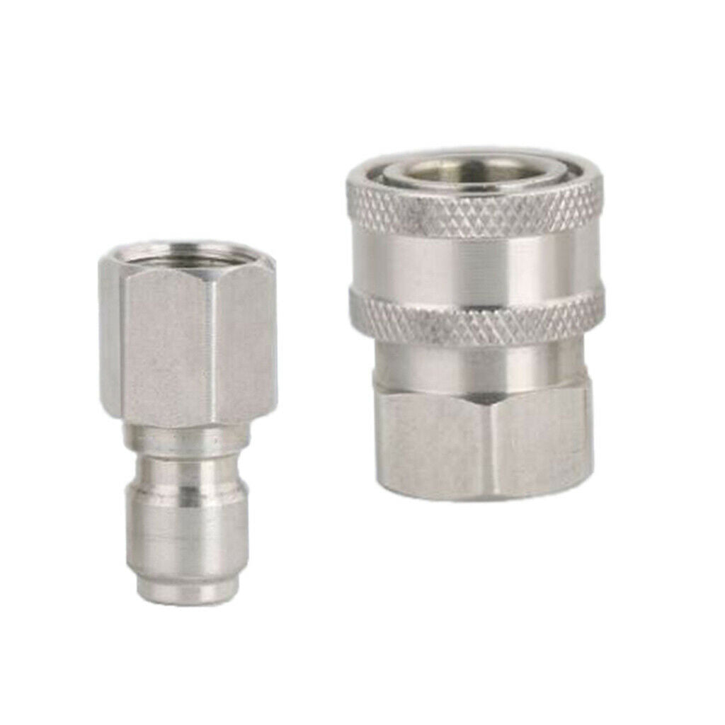 2Pcs Stainless Steel 3/8 Male Female   Combination Water Hose