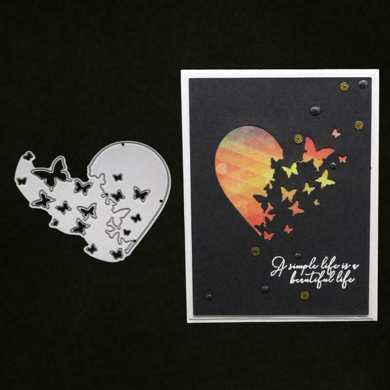 Heart Butterfly Metal Cutting Dies Stencil DIY Scrapbooking Album Paper Card