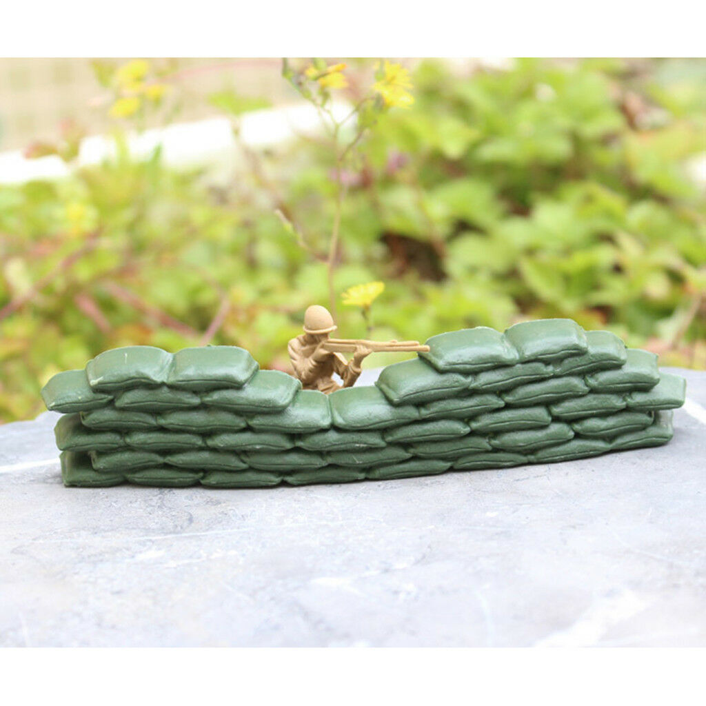 Plastic   Base Playset Army Men Soldiers Accs - 7pcs Castle Buliding