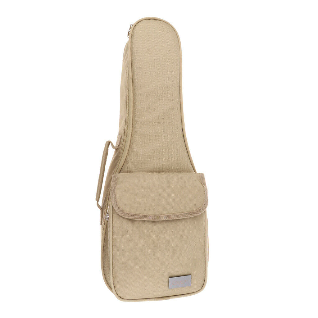 Thicken Adjustable Ukulele Gig Bag Uke Case Padded Carry Bag 21inch Khaki