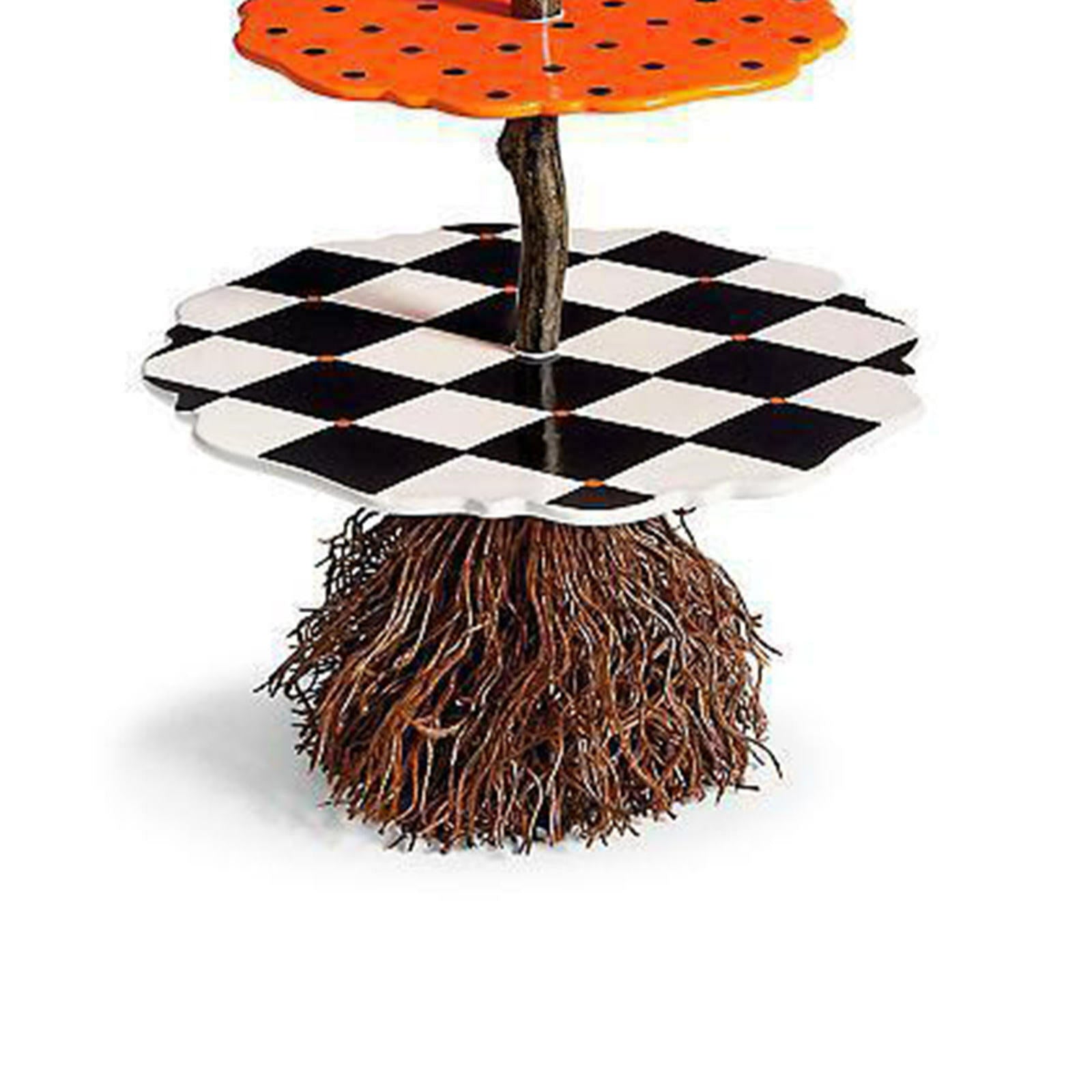 Halloween Broomstick Server Plates Cute Snack Stand Cakes Fruit Desserts Candy