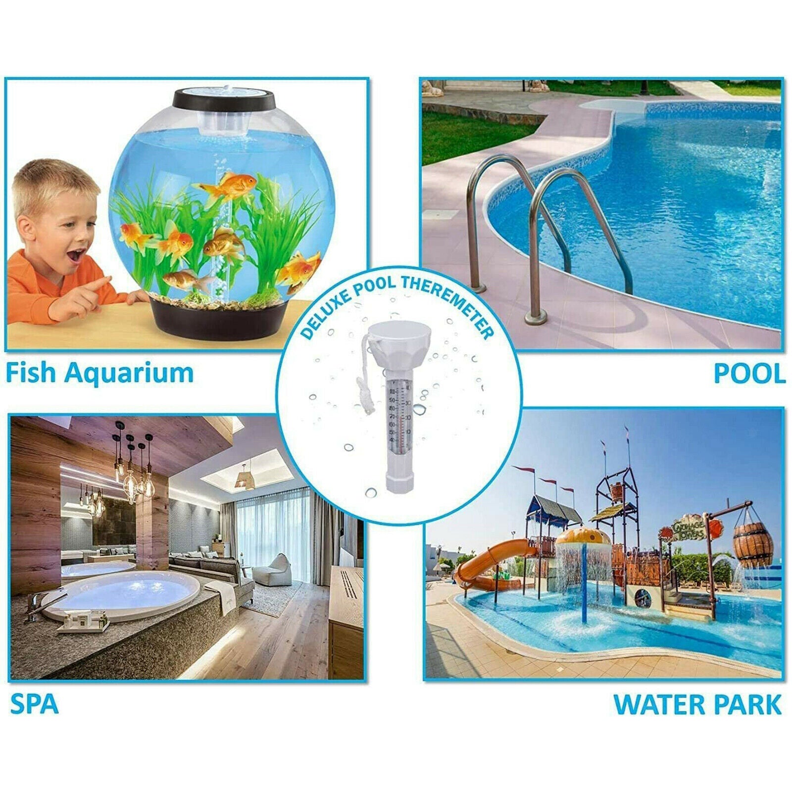 Durable Floating Pool Thermometer Easy Read SPA Buoy Float Meter Tester