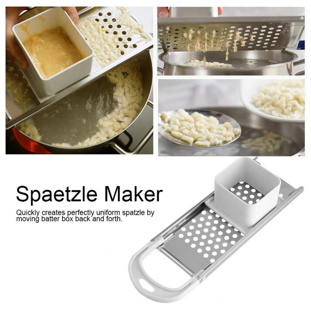 New Stainless Steel Noodle Pasta Planer Spaetzle Maker Kitchen Grater, with