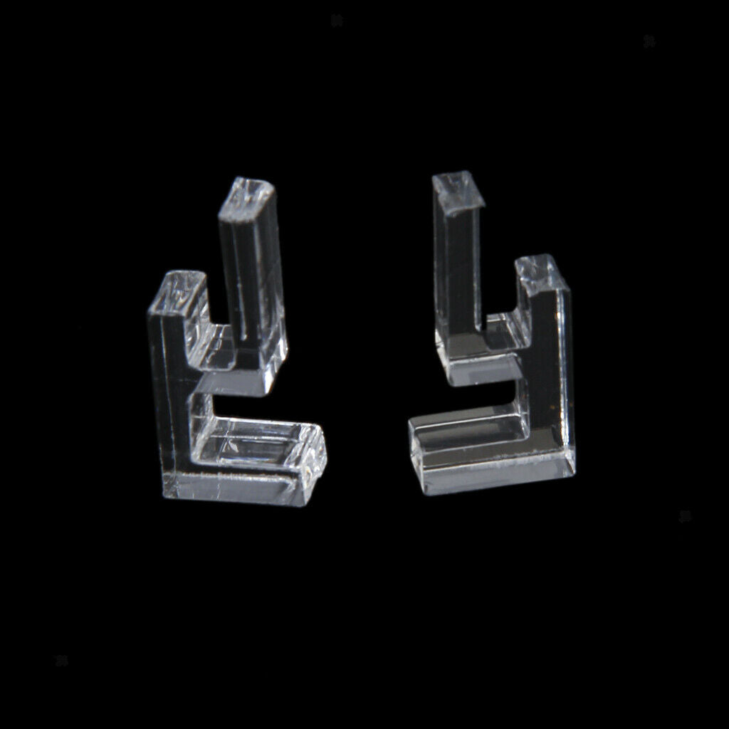 2x Mini Aquarium Tank Glass Cover Plastic Clip 6mm Support
