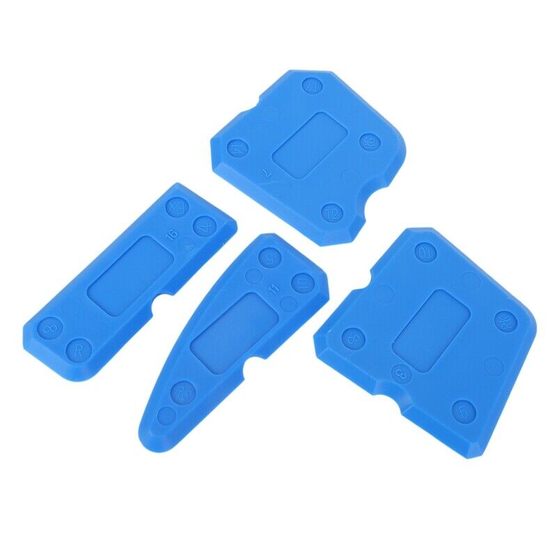 Caulking Tool Kit 4pcs Grout Remover Silicone Sealer Scraper blue B8E7E7