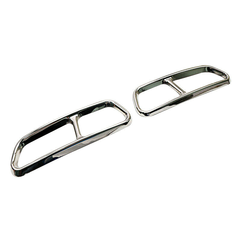Stainless Steel Exhaust Muffler Pipe Tip Cover fit for Audi A6 A7 C7 16-18 Atn