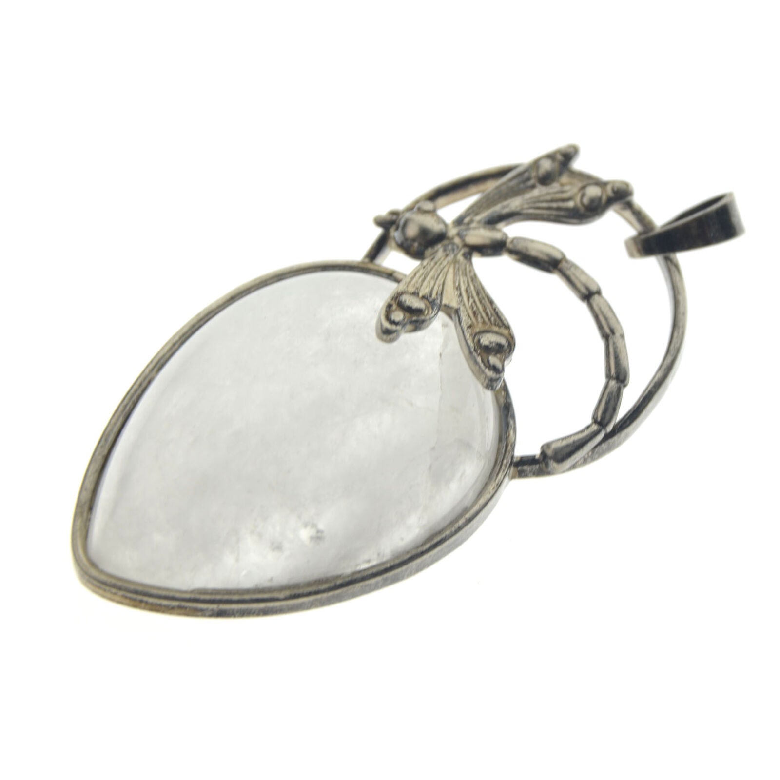 Natura Rock quartz stone bead Energy Reiki Chakra Dragonfly Amulet Pendant Gift
