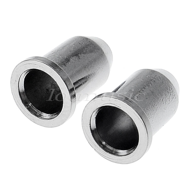 10pcs Guitar String Mounting Ferrules Bushings Through Body Chrome