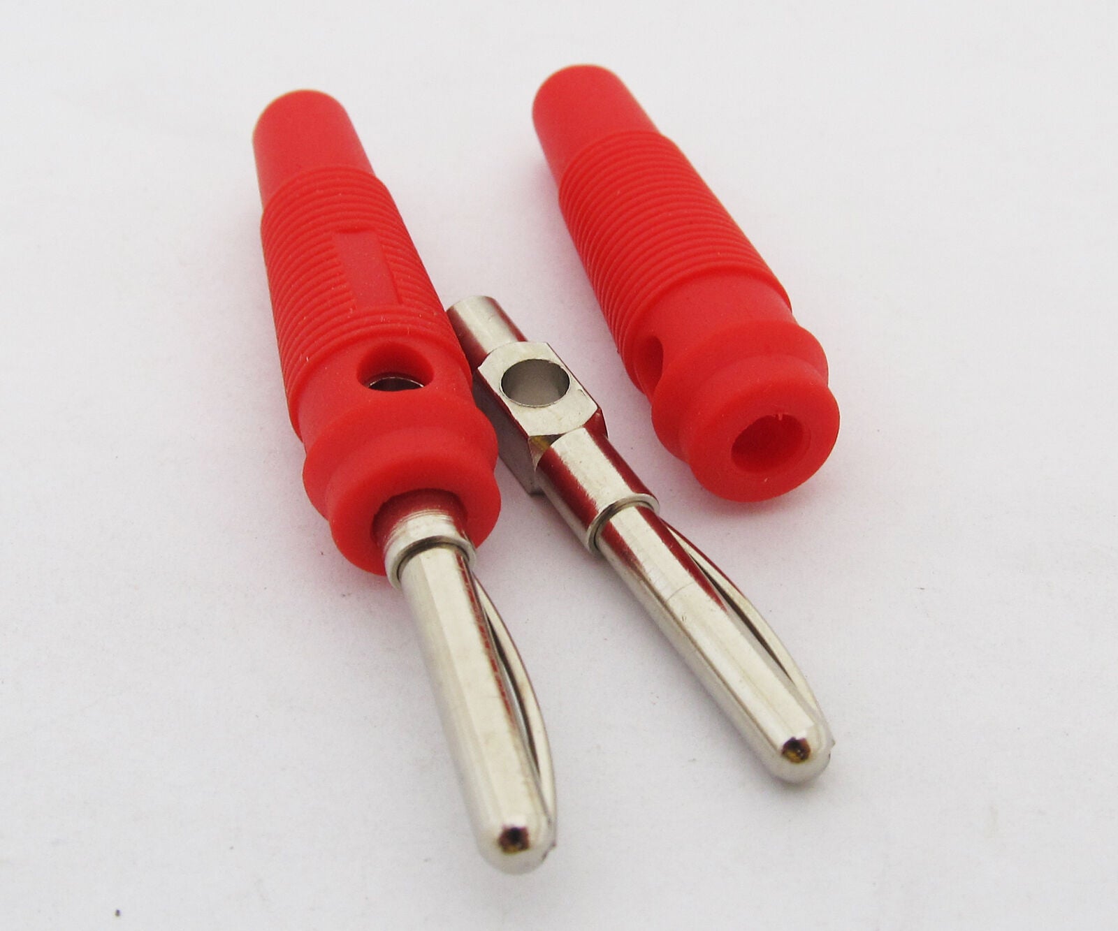 25pair High Quality 4mm Nickel Plated Brass Free Solder Banana Plug Test Adapter