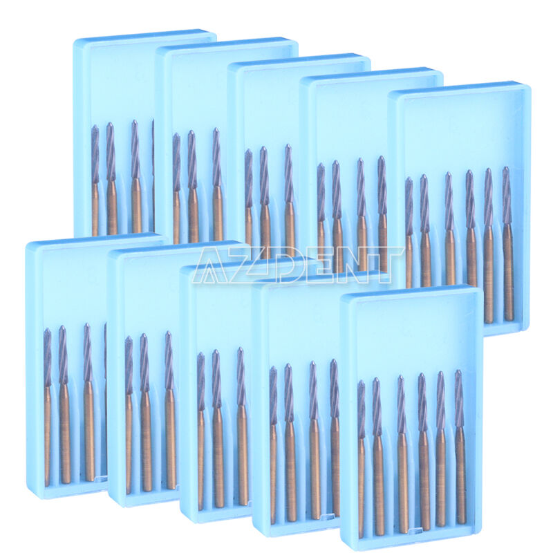 5 Boxes Dental Endodontic Tungsten Carbide Burs FG Endo-Z 25mm Titanium Coating