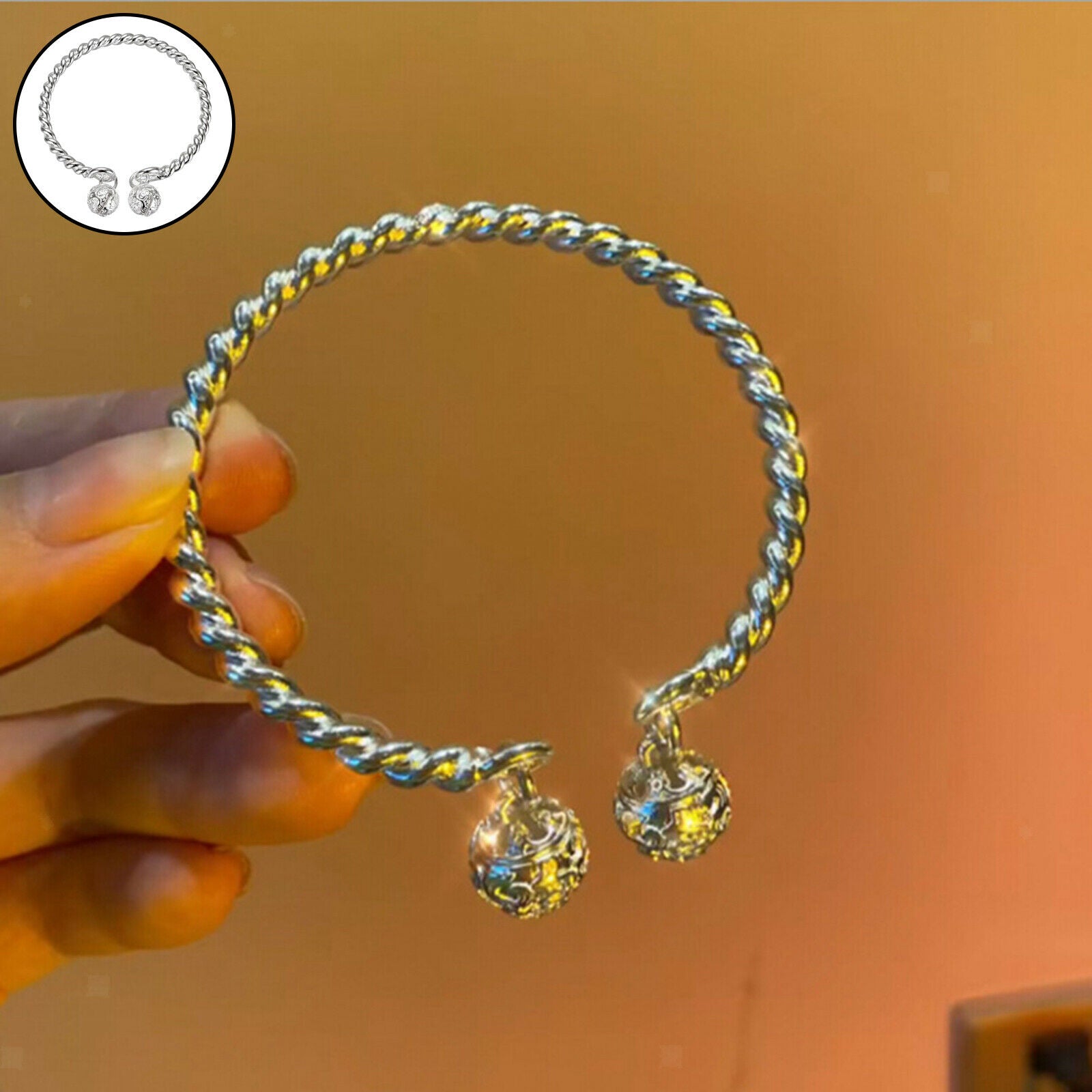 Bangle Bracelet Simple Open Cuff Jewelry for Women Adjustable Polished Gifts