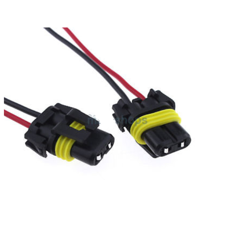 2pcs Universal 9006/9005 HB4/HB3 Fog Light DRL Female Pre-wired Connector Socket