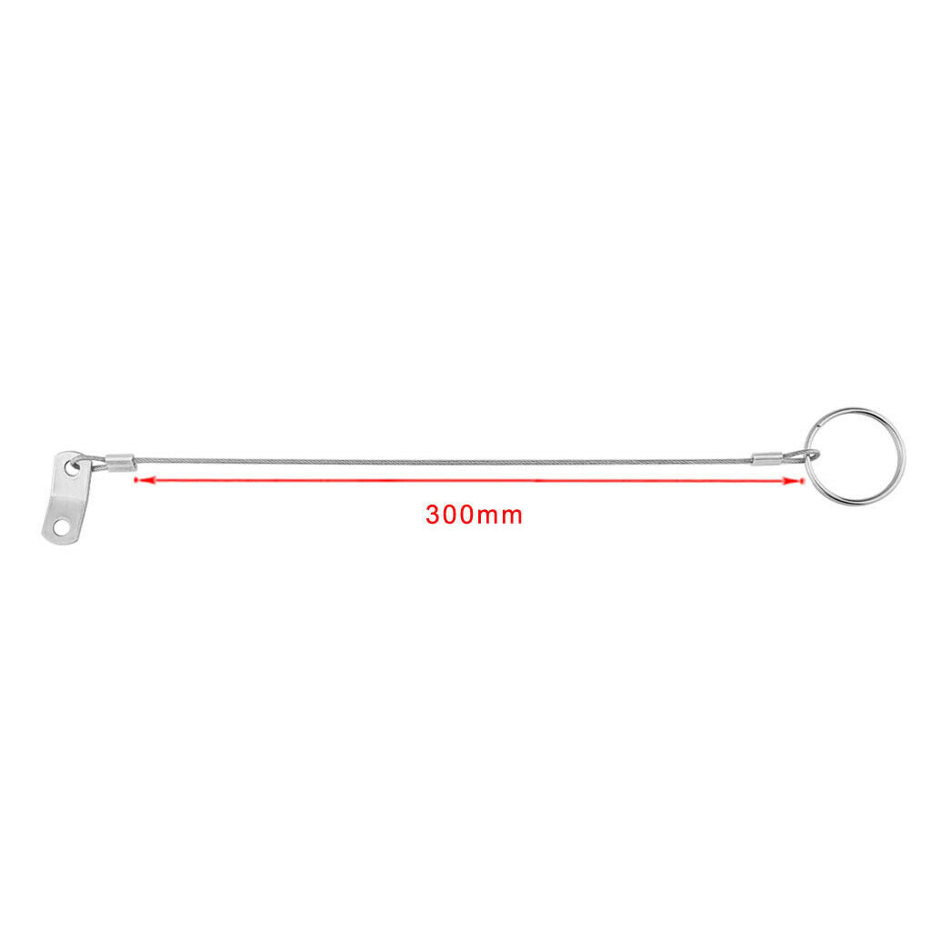 316 Stainless Steel Quick Release Pin Lanyard for Boat Deck Hinge 300mm
