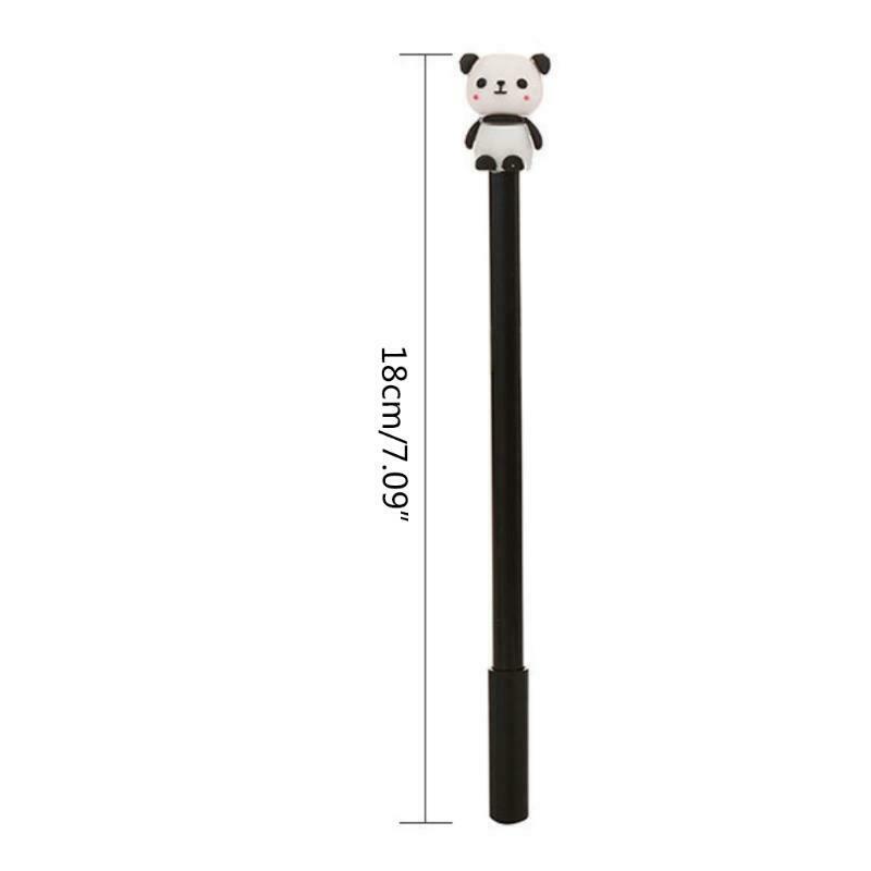 6pcs Cartoon Panda Gel Pen Refillable Smooth Writing Gel Pen for Gift Giveaway