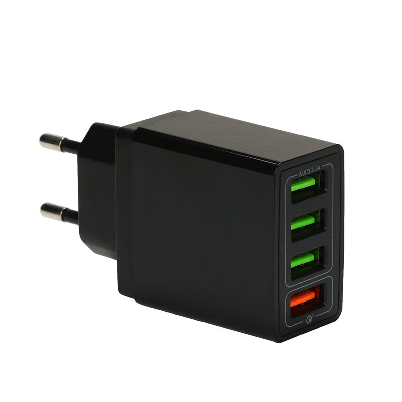 QC3.0 Fast Quick Charge 4 USB Ports Hub Wall Charger Power Adapter EU Plug 5 V