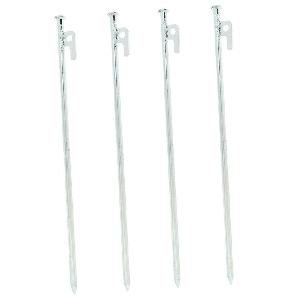 2X 4 Pieces Outdoor Camping Tent Stakes Awning Tarp Ground Nails Pegs Pins 40cm