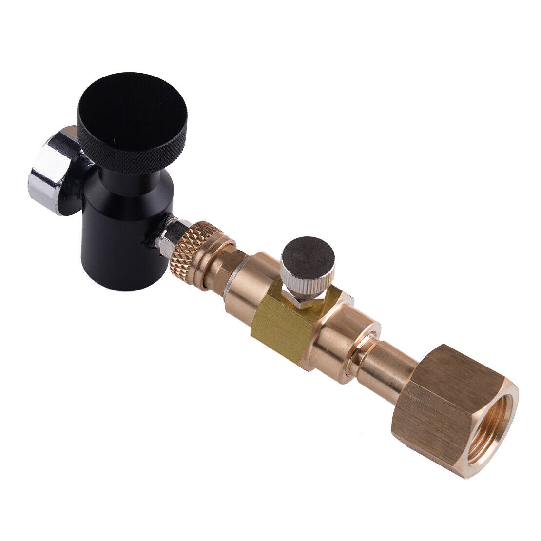 Soda Stream Cylinder CO2 Carbonator Refill Adapter Connector CGA320 Gauge Set