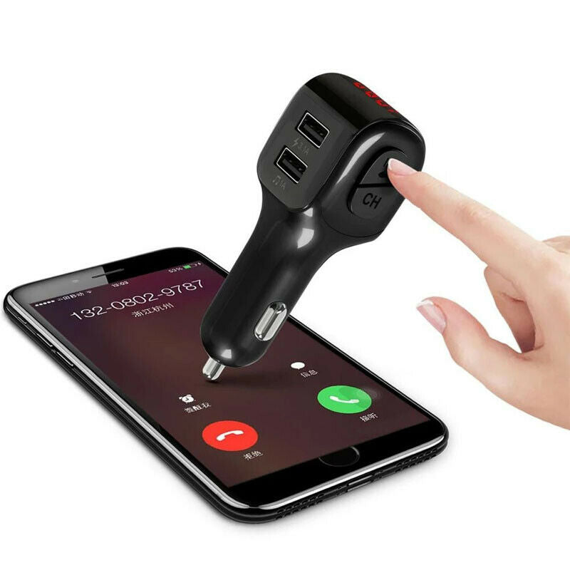 DC12V-24V Car Bluetooth Mp3 dual USB Port 3A Fast Charging Transmission FM Radio
