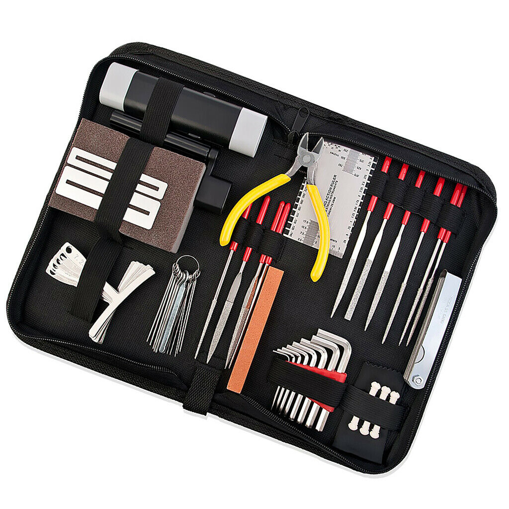 Guitar Repairing Tool Kit Includes Fret Rocker Fret Leveling Bar Parts Accs