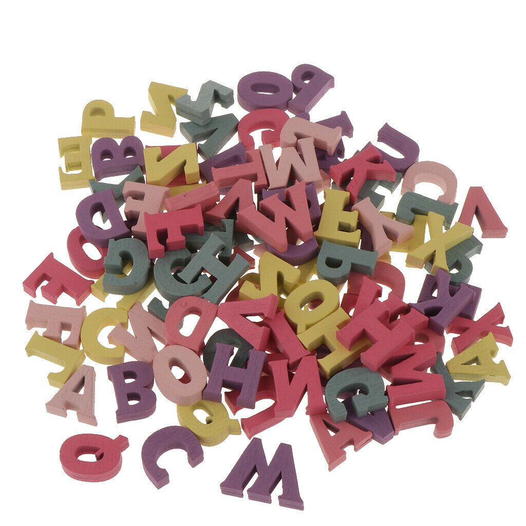 100pcs wooden alphabet letters for preschool kids toddler educational