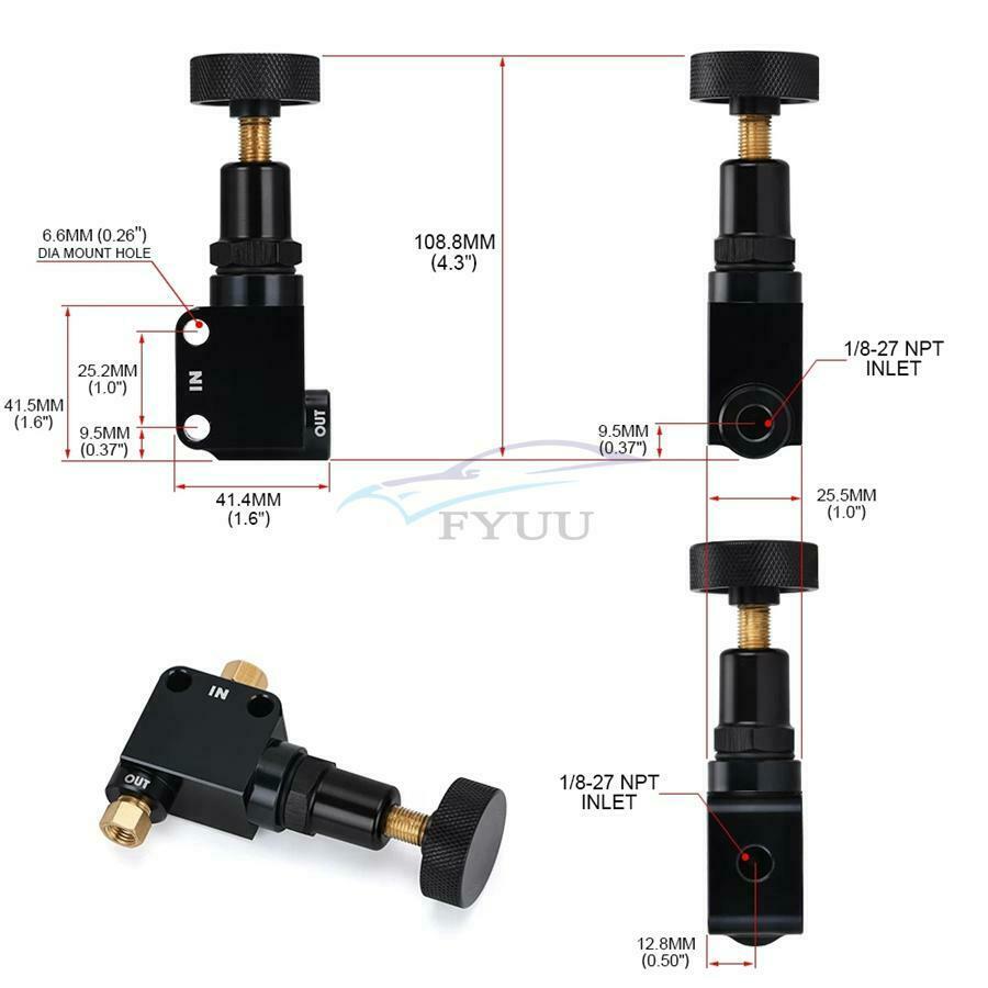 1×Adjustable Pressure Regulator Screw Knob Brake Proportioning Valve For Wilwood