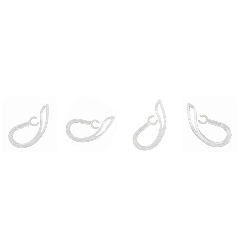 4PCS Spare Earhook Bluetooth Headset Ear Hook Loop Silicone Earloop Clear