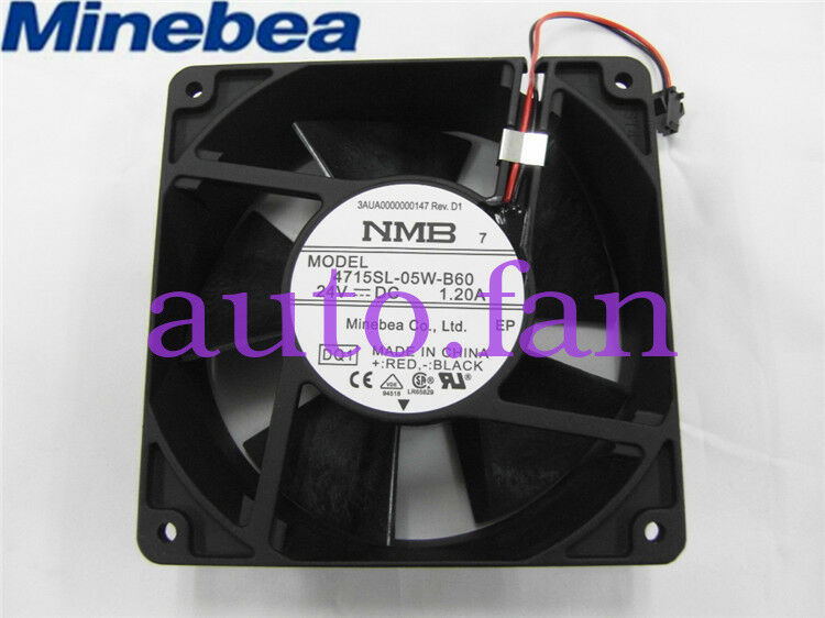 For 4715SL-05W-B60 NMB fan 24vdc 1.2a 120*120*38mm