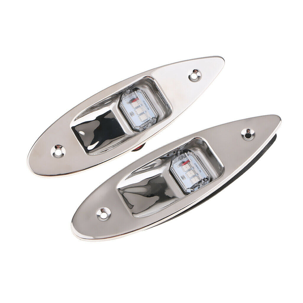 Boat LED Navigation Lights Red and Green, Marine Sailing Signal Lamp Teardrop
