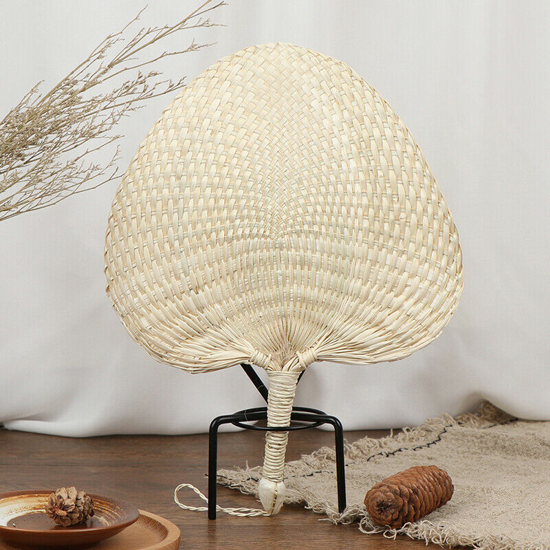 1PC Hand-woven Mosquito Repellent Fan Summer Manual Straw Hand Fans Palm .l8